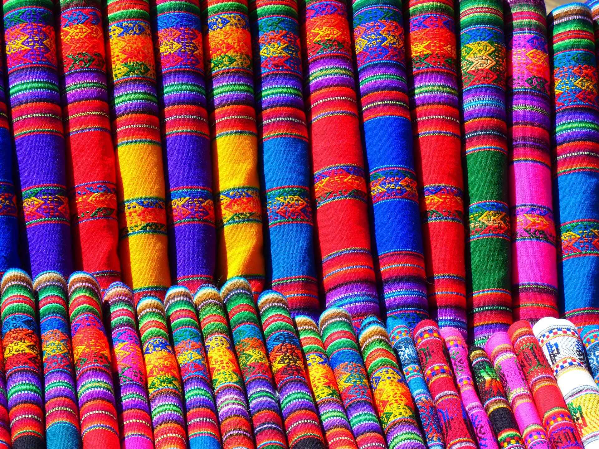 Colorful fabric from India