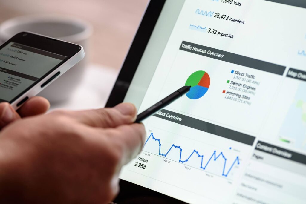 ecommerce website owner checks their online store's seo performance tracker