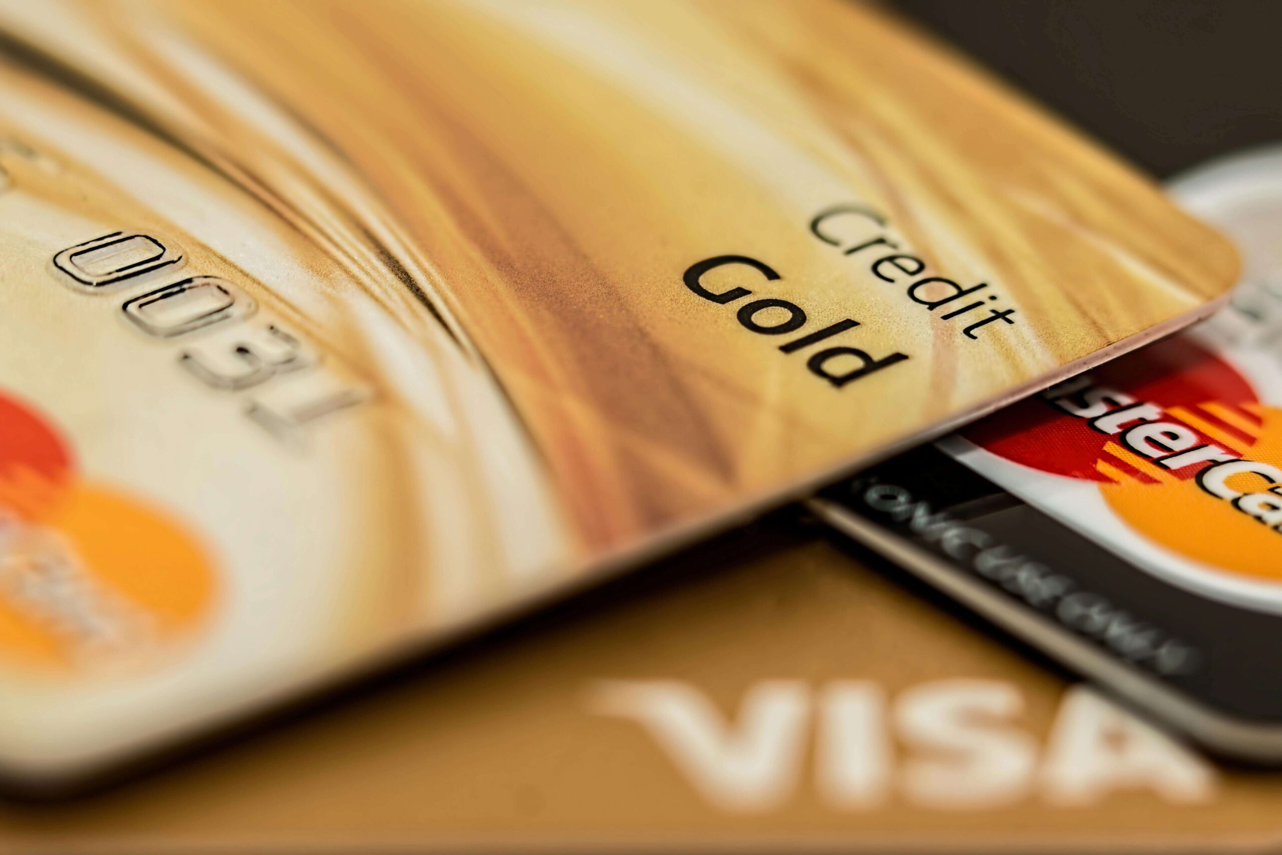 Credit card gold visa card