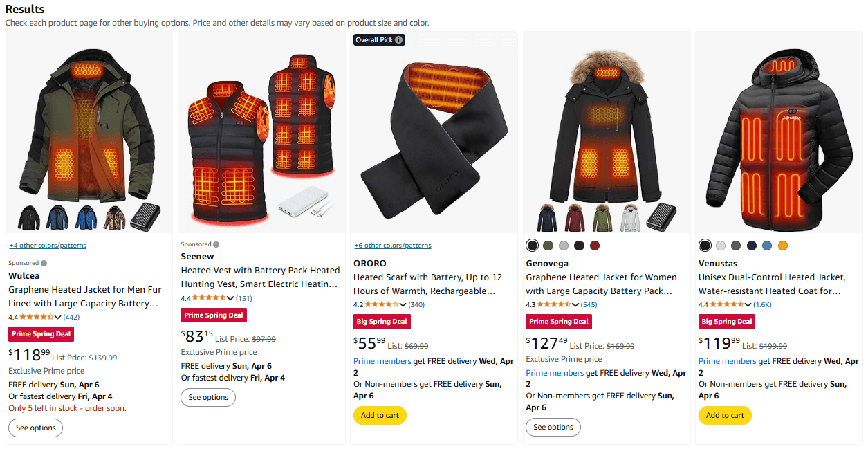 Heated Clothing & Accessories