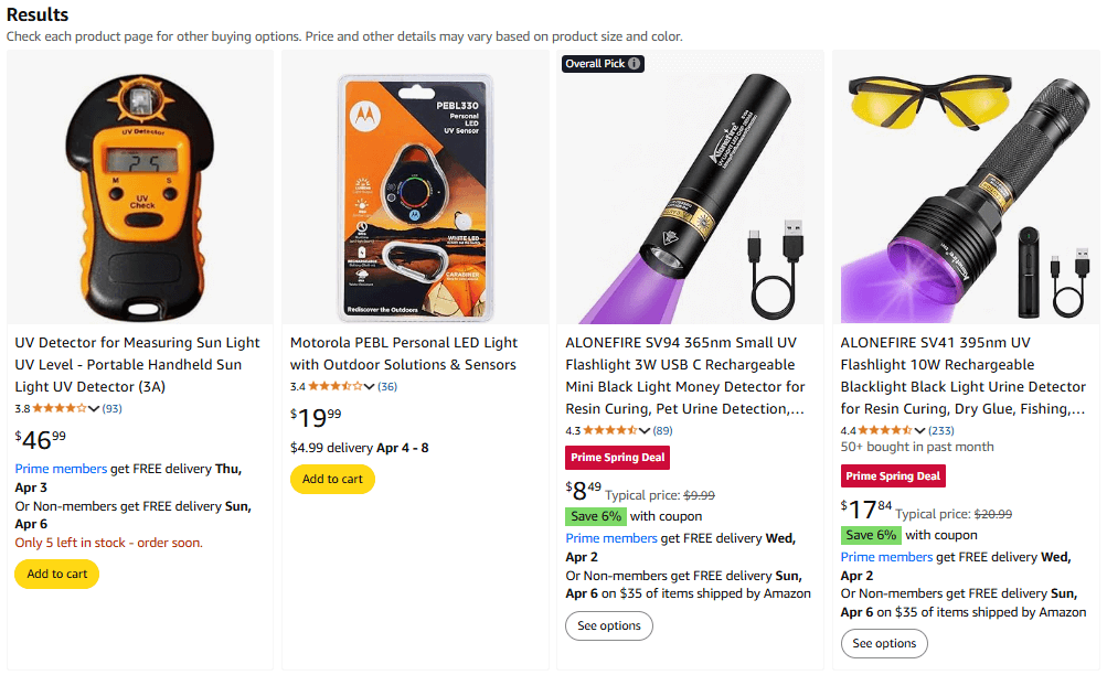 UV Sensor Wearables