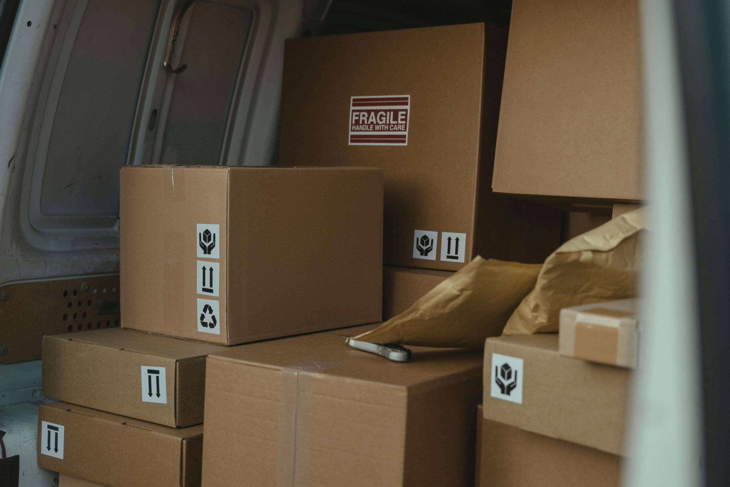 parcels ready to be shipped out