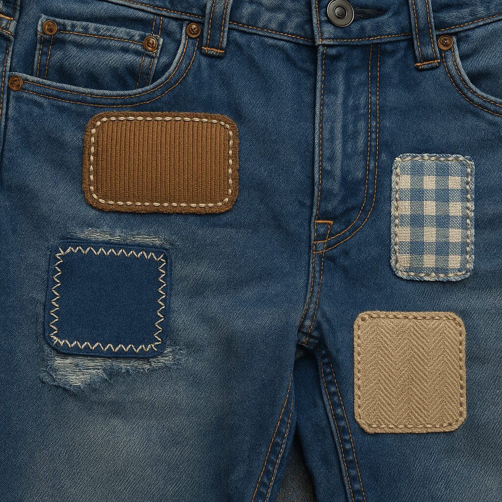 jeans with patches