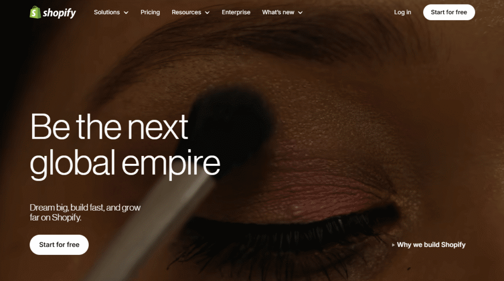 Shopify homepage