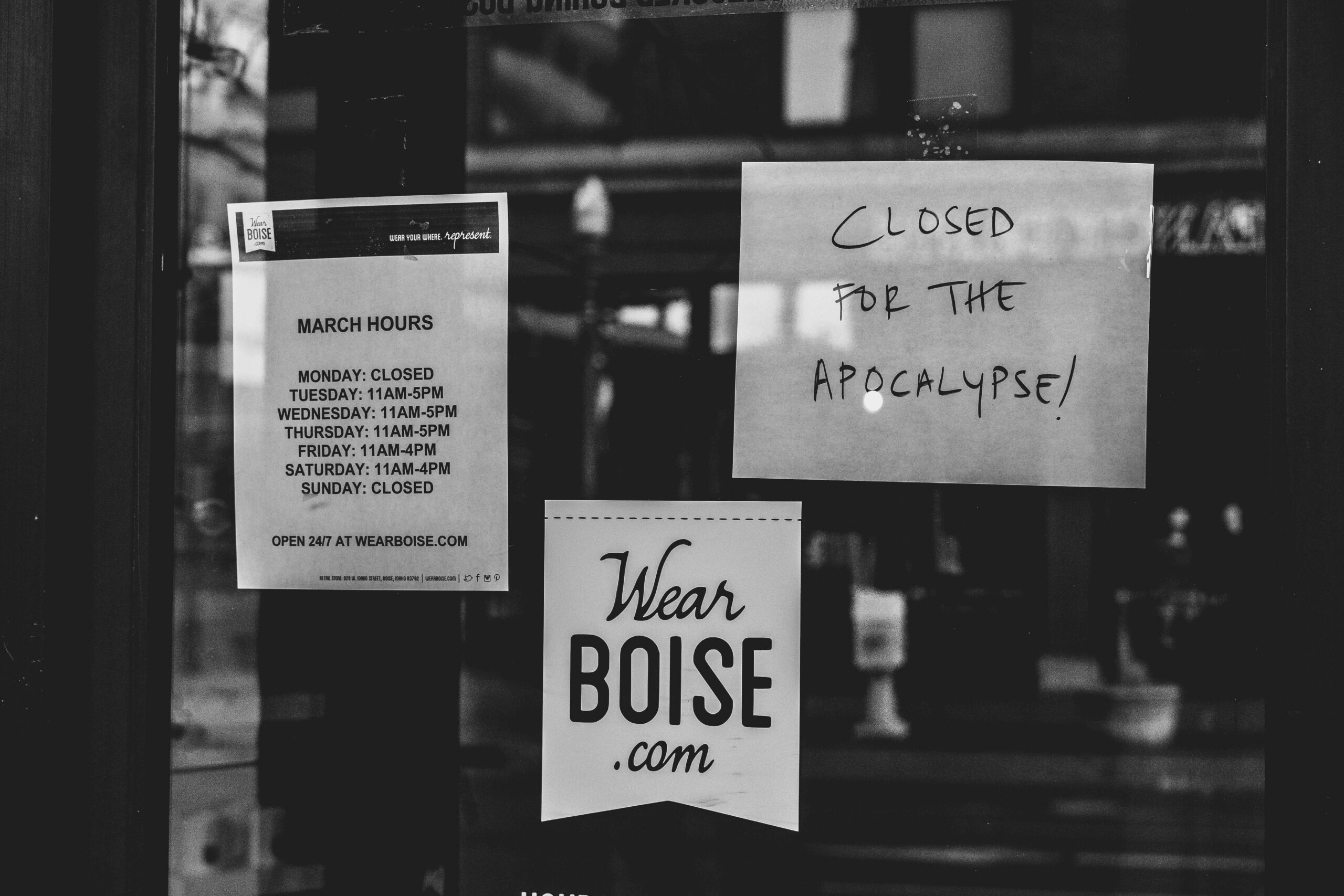 business closing because of COVID pandemic