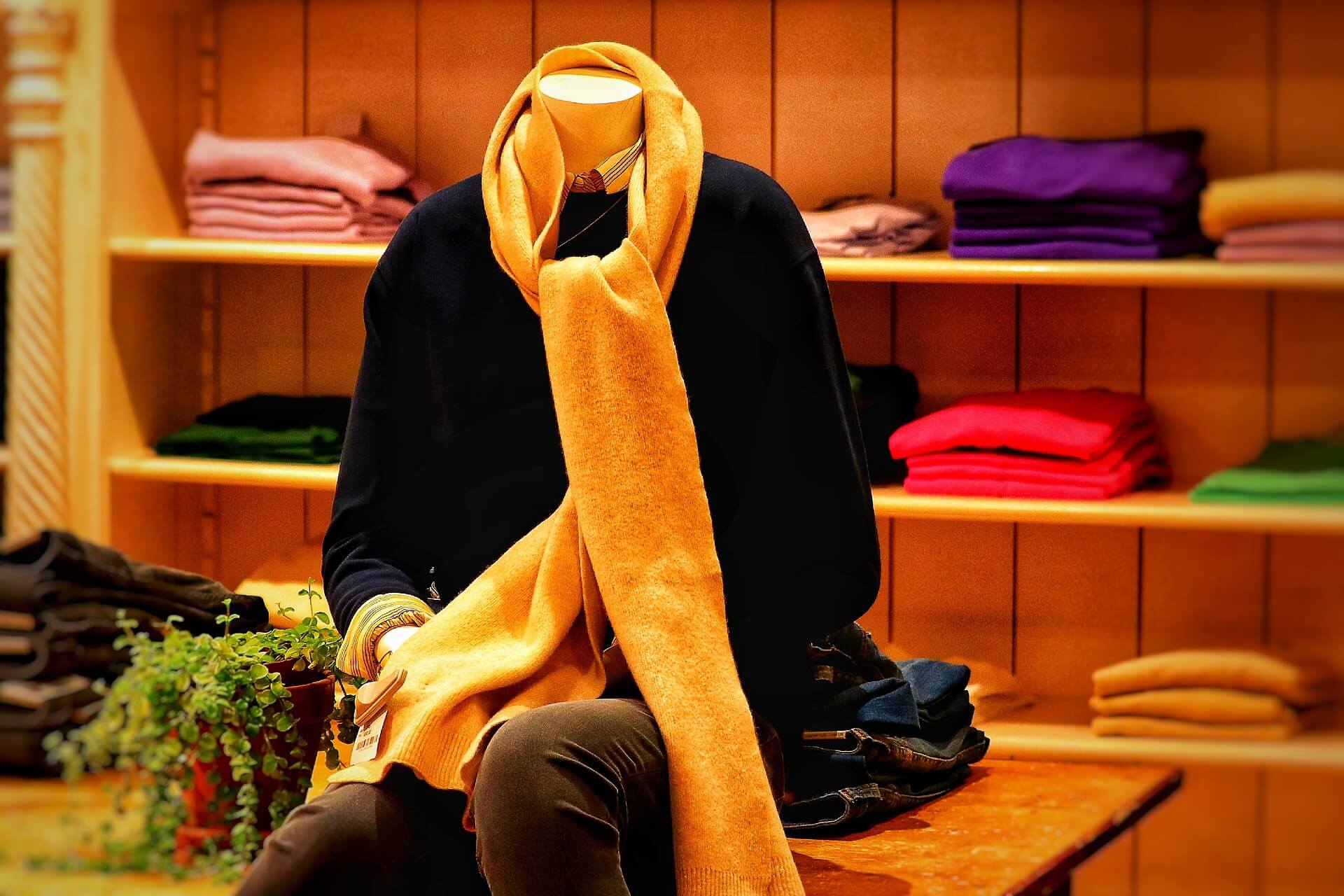 headless mannequin in a clothing store