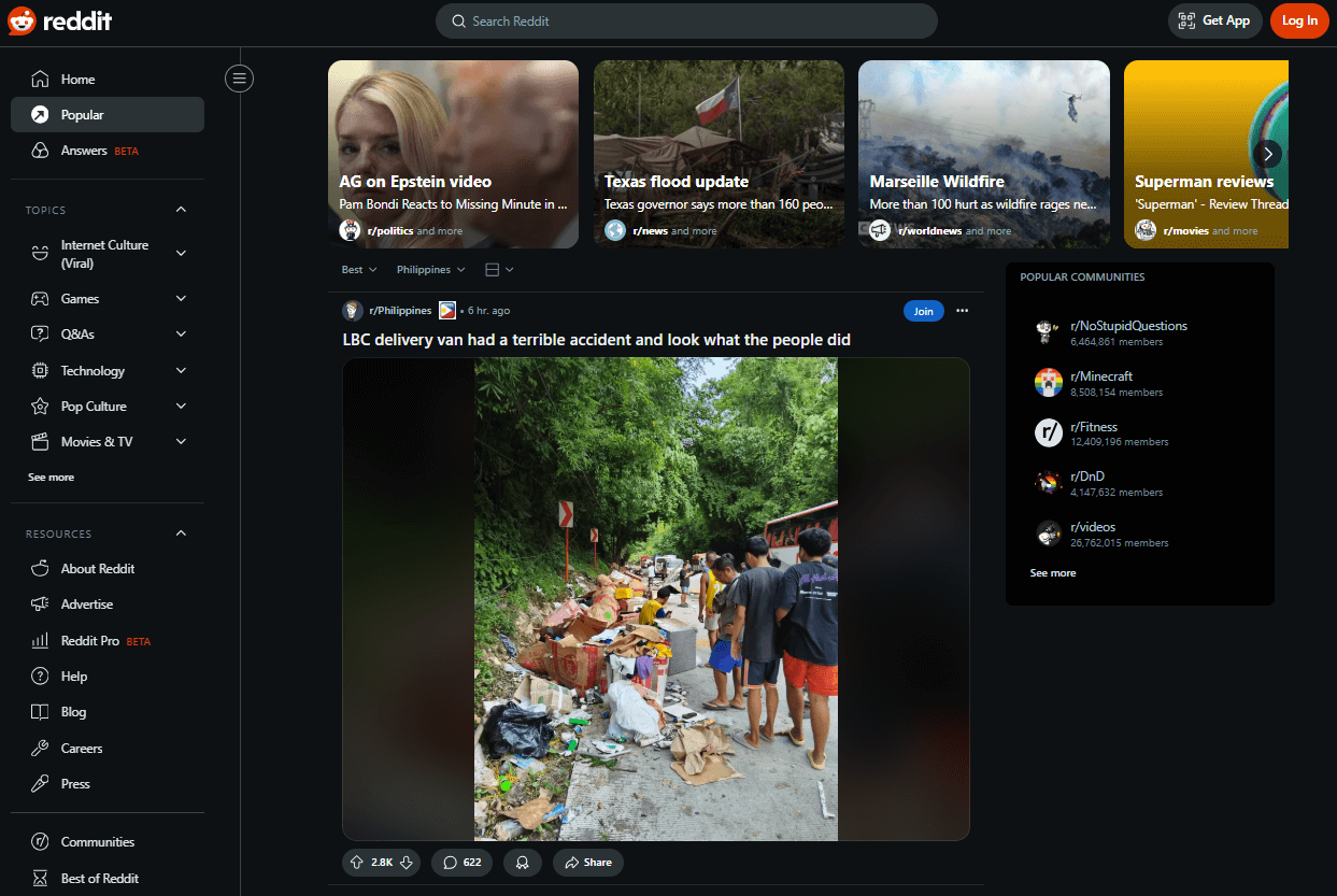 Reddit page