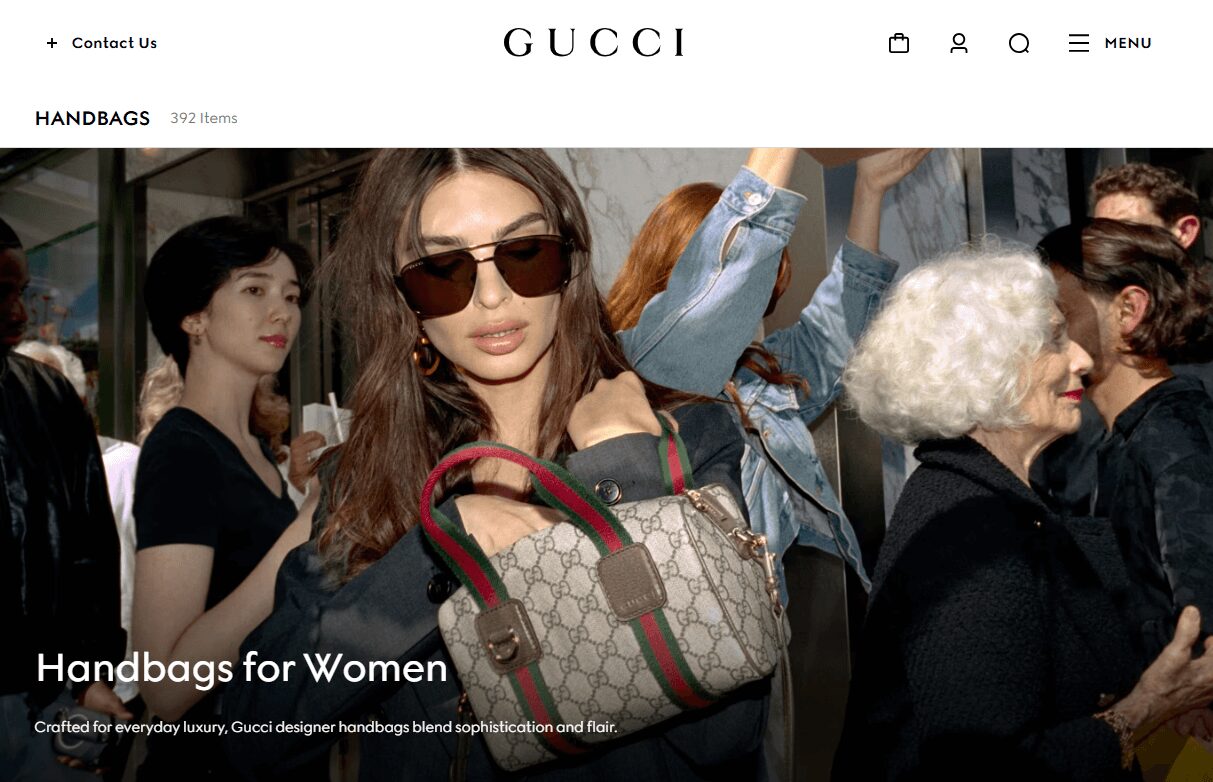Gucci homepage