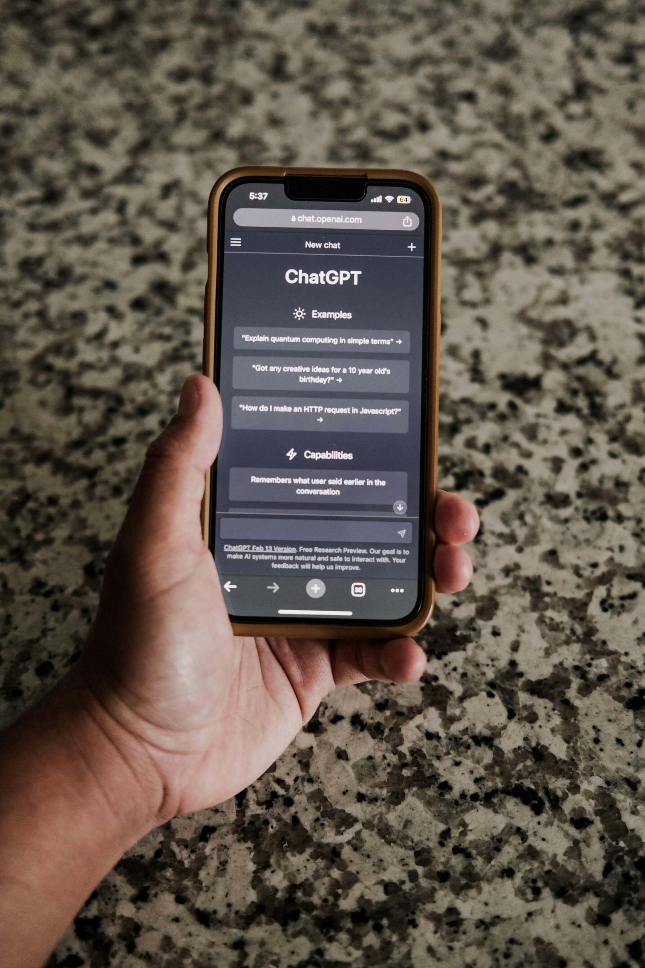 ChatGPT on mobile
