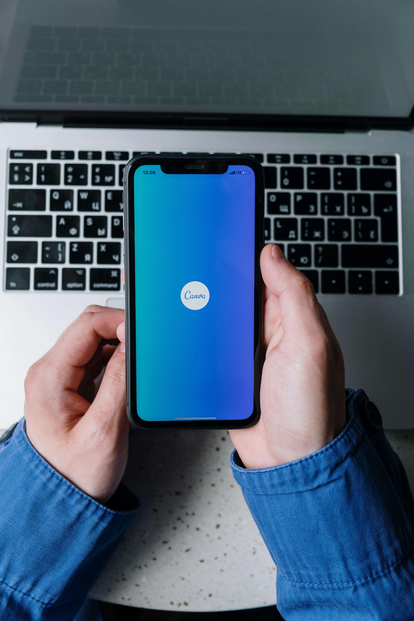 Canva on phone
