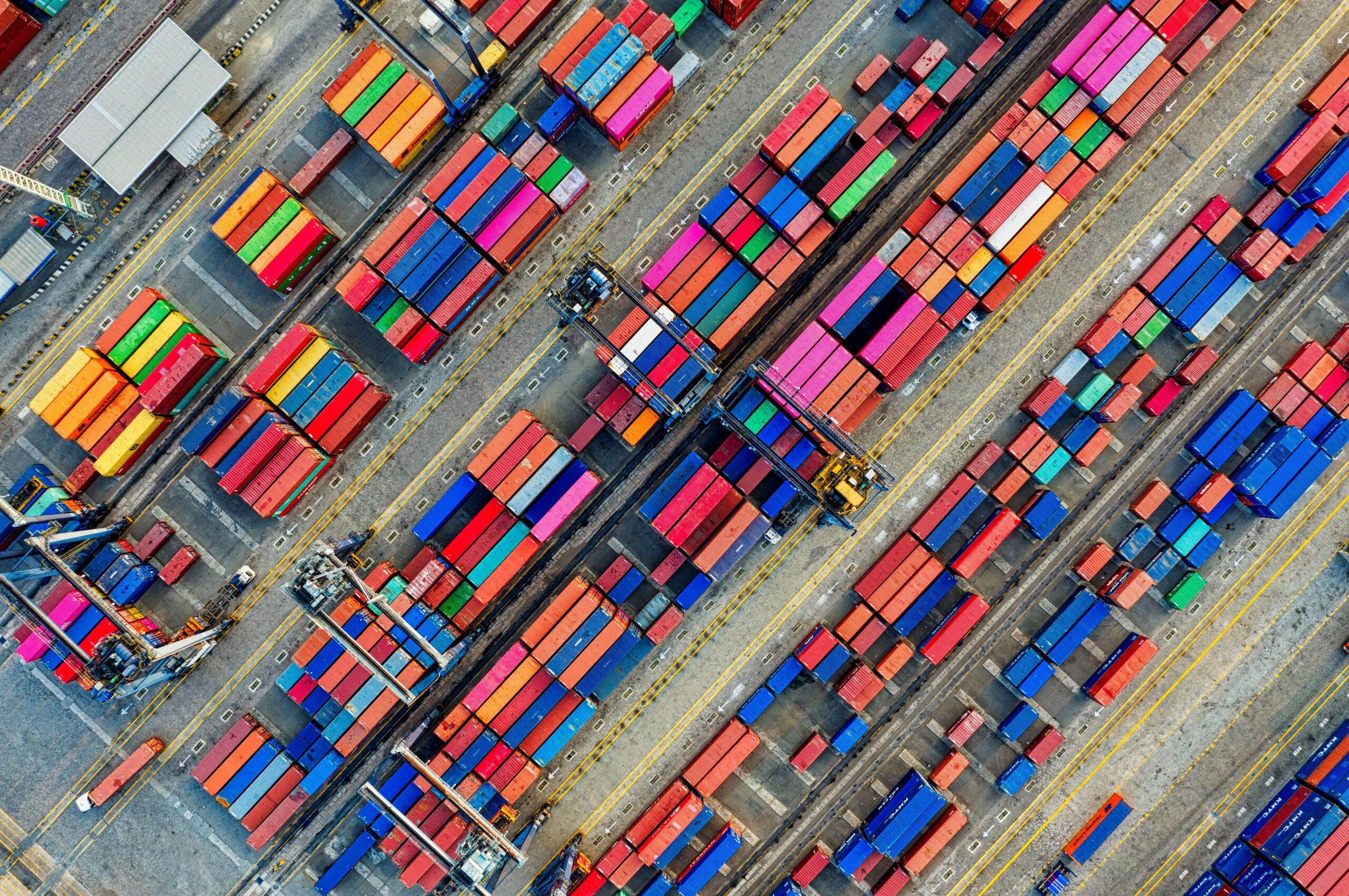 import-export port full of containers